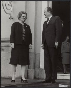 Koninklijk huis, koninginnen, ontvangsten, presidenten, Humphrey H, Juliana, ko, Bestanddeelnr 015-0634