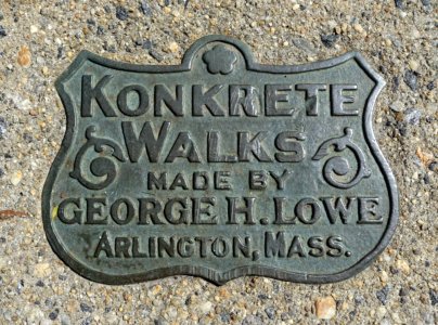 Konkrete Walks, made by George H. Lowe, Arlington, Mass - Arlington, MA - DSC08491