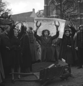 Koninkijke Nederlandse Prinses Irene Brigade in Nederland. Moffenmeiden op De , Bestanddeelnr 934-9738