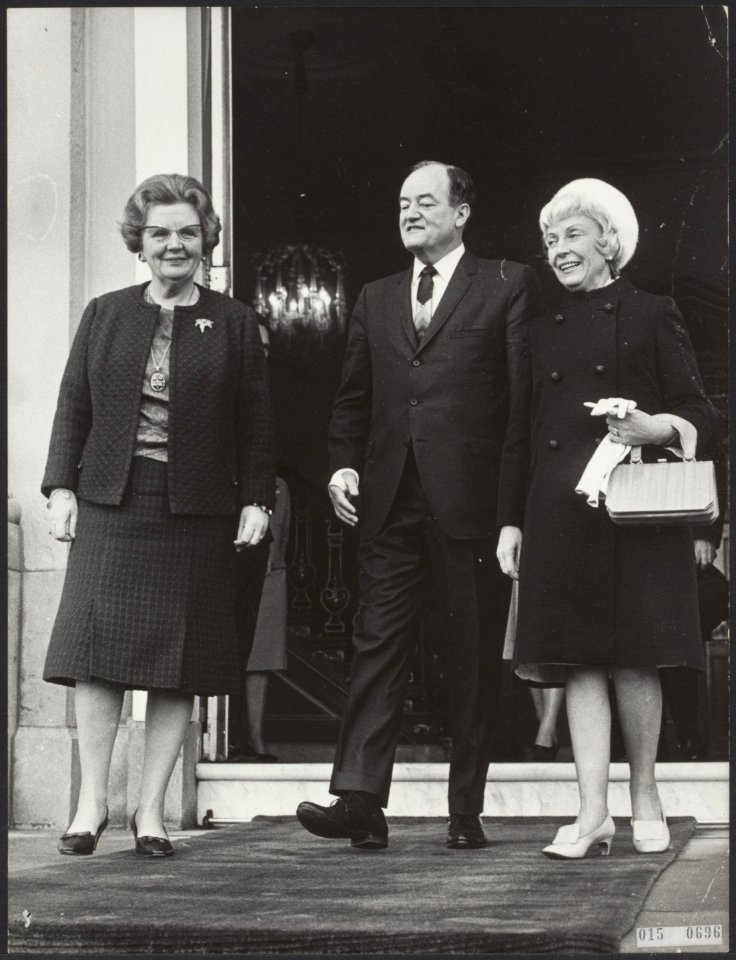 Koninklijk huis, koninginnen, ontvangsten, presidenten, Humphrey H, Juliana, ko, Bestanddeelnr 015-0696