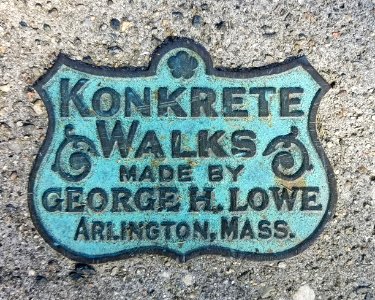 Konkrete Walks, made by George H. Lowe, Arlington, Mass - Arlington, MA - 20200727 090039
