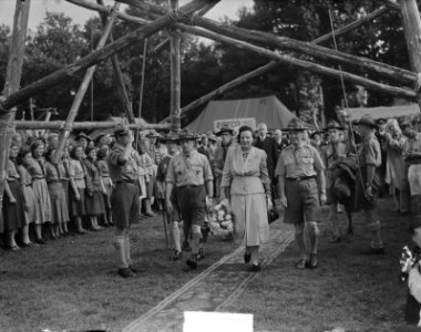 Koningin Juliana opent het padvinderskamp te Ommen, Bestanddeelnr 904-1080
