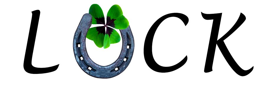 Four leaf clover horseshoe greeting