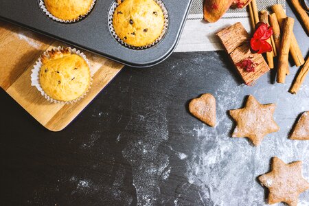 Baking cookies muffins photo