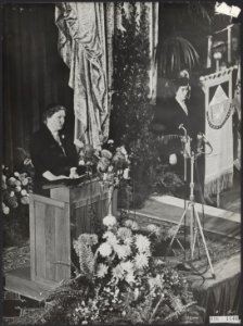 Koninklijk huis, prinsen, koninginnen, redevoeringen, bloemen, Juliana, koningin, Bestanddeelnr 016-1146