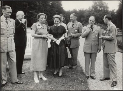 Koninklijk huis, prinsen, koninginnen, ontvangsten, bevelhebbers, groepen, , Has, Bestanddeelnr 016-1161