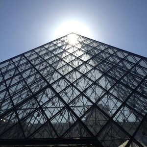 Paris pyramid louvre photo