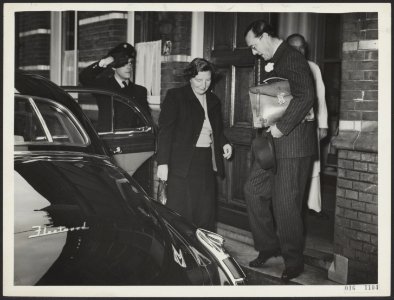 Koninklijk huis, prinsen, koninginnen, ziekenhuizen, VERTREKKEN, personenauto's,, Bestanddeelnr 016-1104