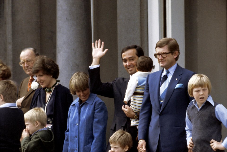 Koninginnedag 1978, defile Soestdijk Prinses Christina Jorge Guillermo en zoon, Bestanddeelnr 254-9999