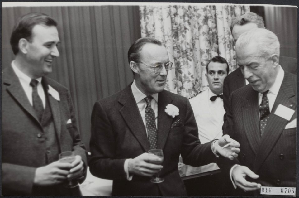 Koninklijk huis, prinsen, maaltijden, gesprekken, American Association, Bernhard, Bestanddeelnr 016-0705