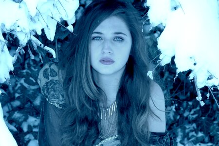 Blonde snow winter