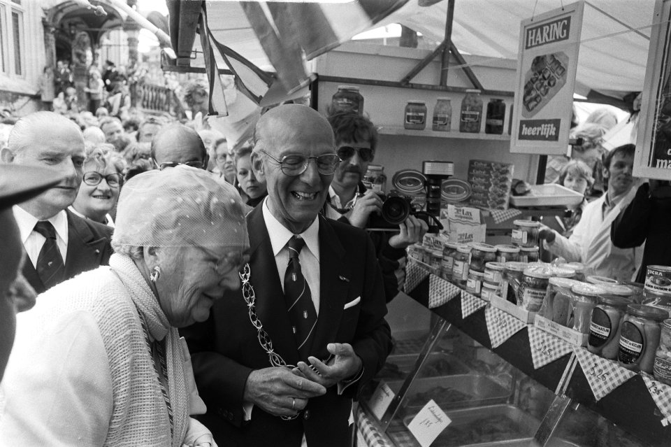 Koningin Juliana en burgemeester Van Hofwegen, Bestanddeelnr 929-7631