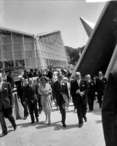 Koningin Juliana en prins Bernhard bezoeken de Expo 1958 in Brussel, Bestanddeelnr 909-6422
