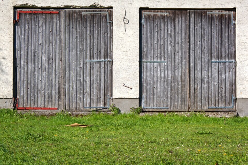 Old goal wooden door