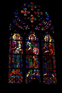 Saint stained-glass window tourism photo