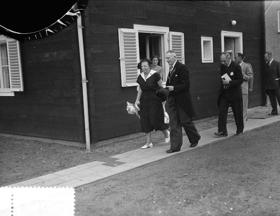 Koningin Juliana bezoekt het rampgebied in Zuid-Holland, Bestanddeelnr 906-5348
