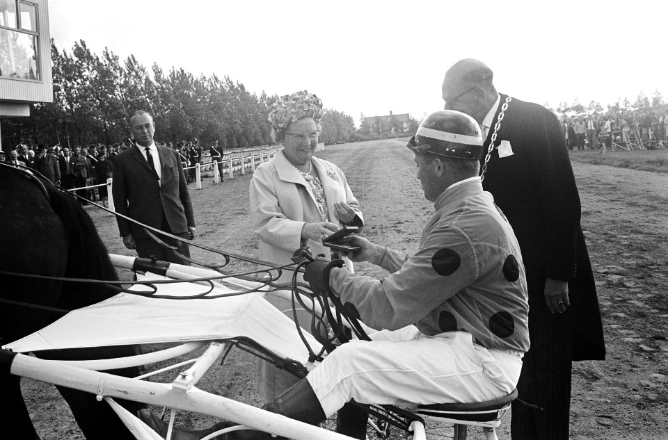 Koningin Juliana bezoekt Zuid Hollandse gemeenten, in Nootdorp werd voor Hare Ma, Bestanddeelnr 917-8092