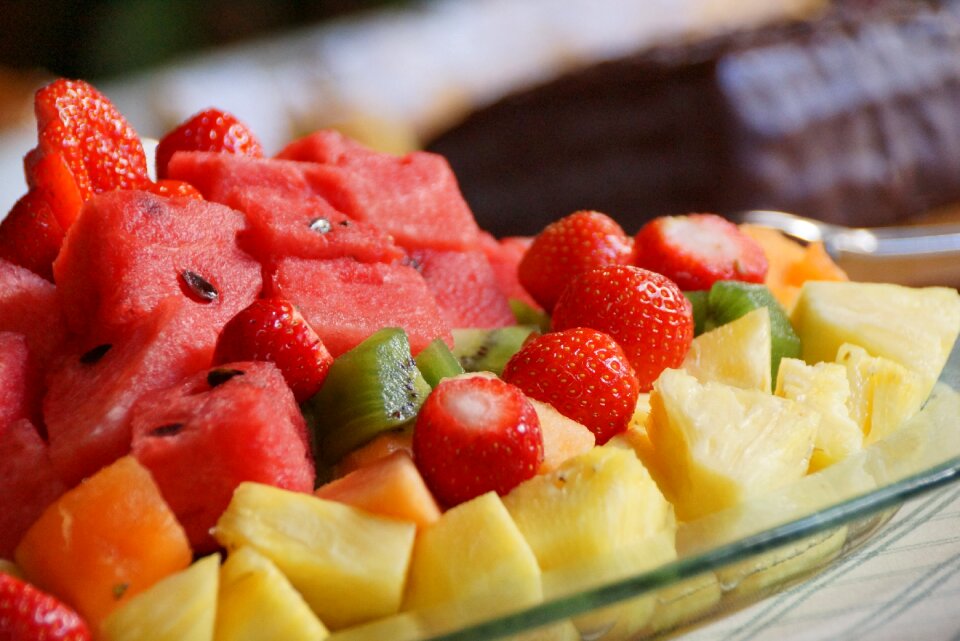 Strawberries pineapple vegan