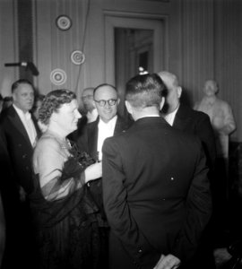 Koningin Juliana bezoekt het schrijversbal te Amsterdam, Bestanddeelnr 904-9796