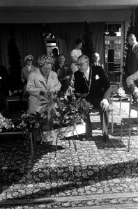 Koningin Juliana bezoekt Zuid Hollandse gemeenten, in Nootdorp werd voor Hare Ma, Bestanddeelnr 917-8095