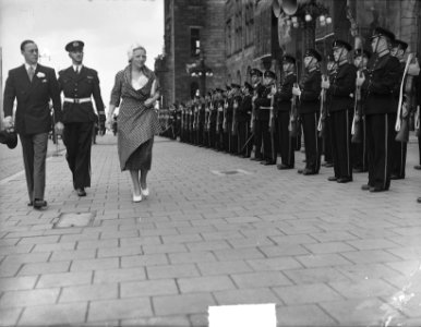 Koningin Juliana inspecteert Erewacht, Bestanddeelnr 903-3824