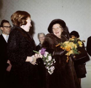 Koningin Juliana bij een uitvoering van de Messiah in de Westerkerk, Amsterdam, Bestanddeelnr 254-8258