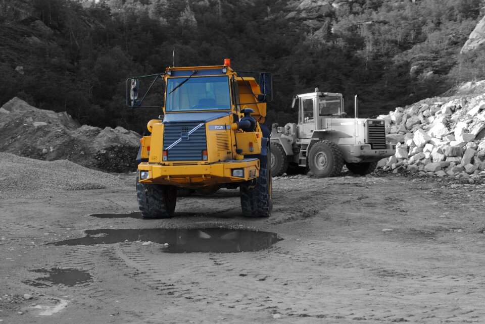Site construction work wheel loader