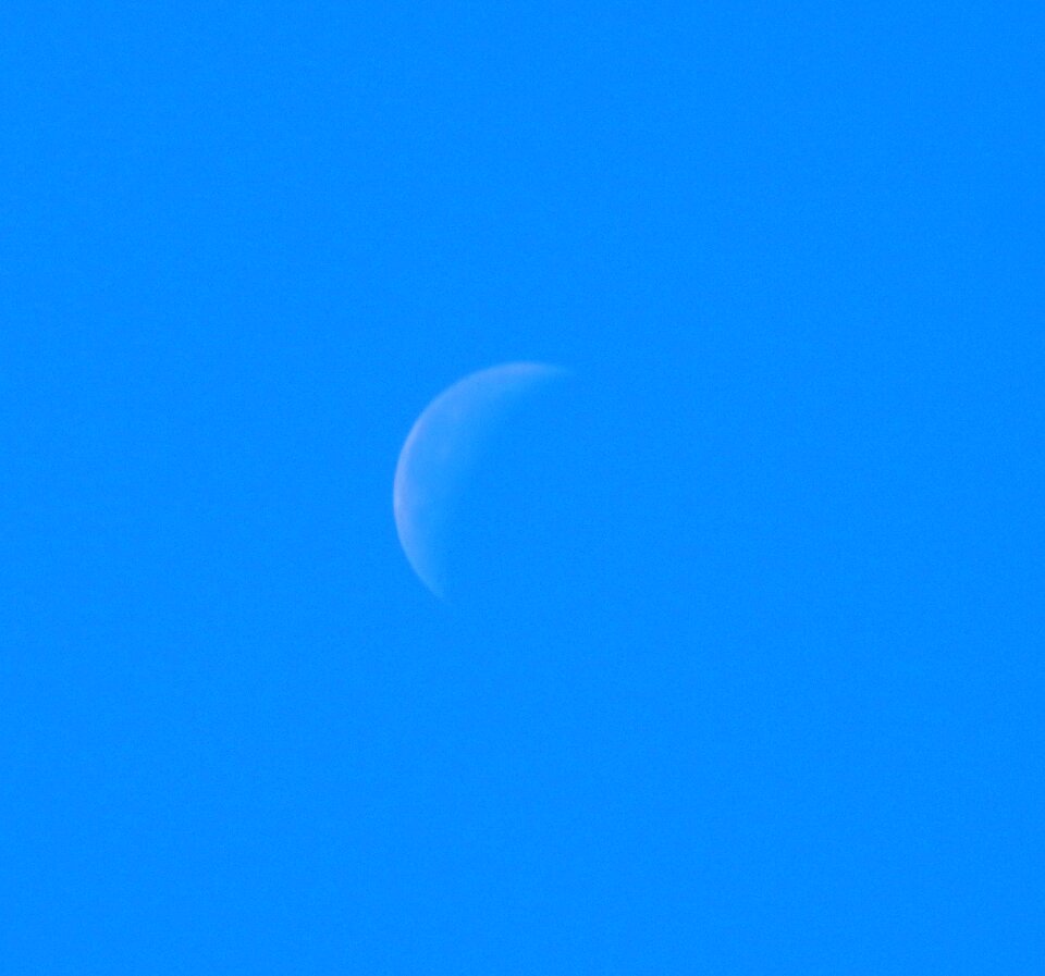 Daytime moon moon blue sky