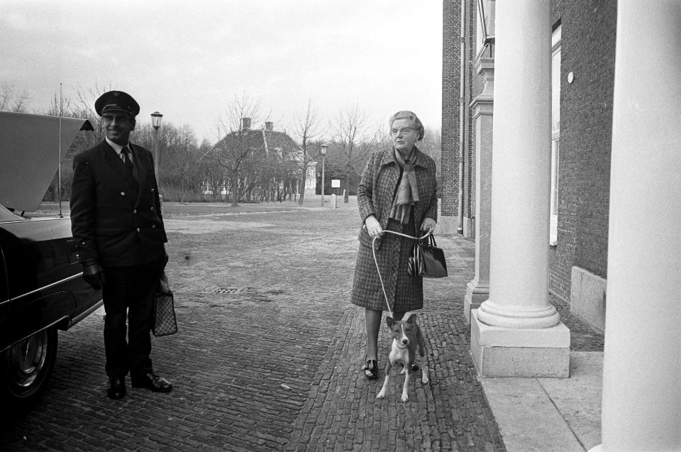 Koningin Juliana zelf met hondje, Bestanddeelnr 926-0707