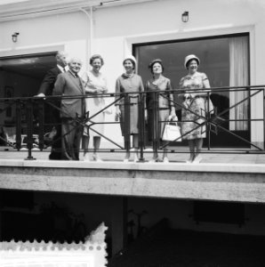 Koningin Juliana ontvangt David Ben Goerion, premier van Israel, Bestanddeelnr 911-3548