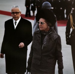 Koningin Julianat en president Heinemann op de luchthaven Keulen-Bonn, Bestanddeelnr 254-8978