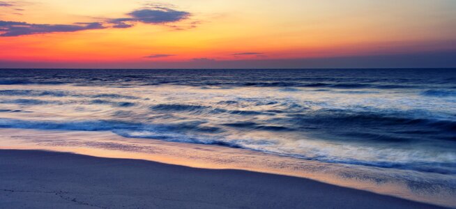 Sea sunset beach