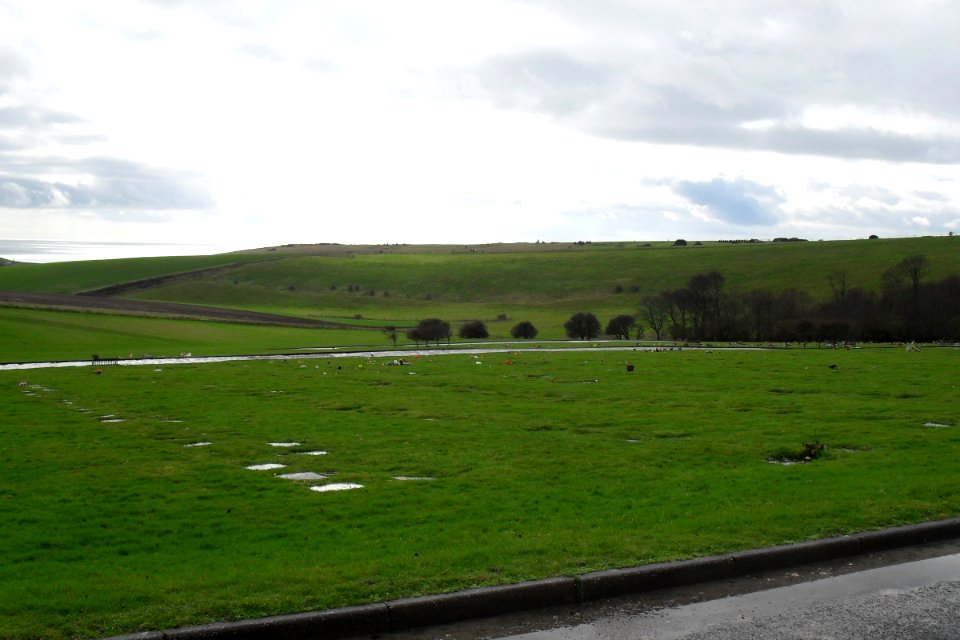Lawn Cemetery, Warren Road, Woodingdean (February 2011) (General view from N) (2)