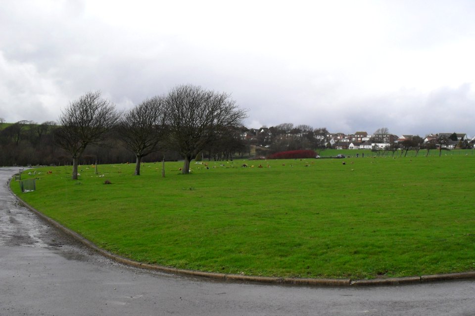 Lawn Cemetery, Warren Road, Woodingdean (February 2011) (General view from SE) (2)