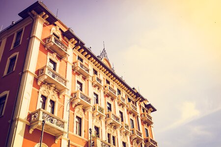 Old houses italian historic center photo