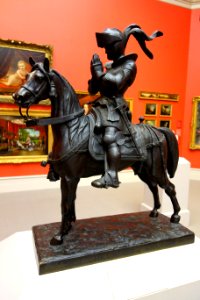 Le Chevalier Bayard (Pierre Terrail), by Baron Carlo Marochetti, c. 1840s, bronze casting by Susse Freres - Albany Institute of History and Art - DSC08029