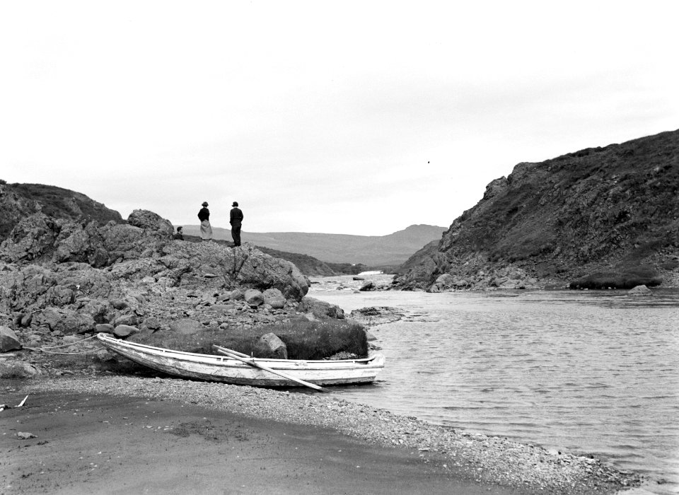 Laxfoss Landschap met de Norðurá (Noordrivier), Bestanddeelnr 252-1264