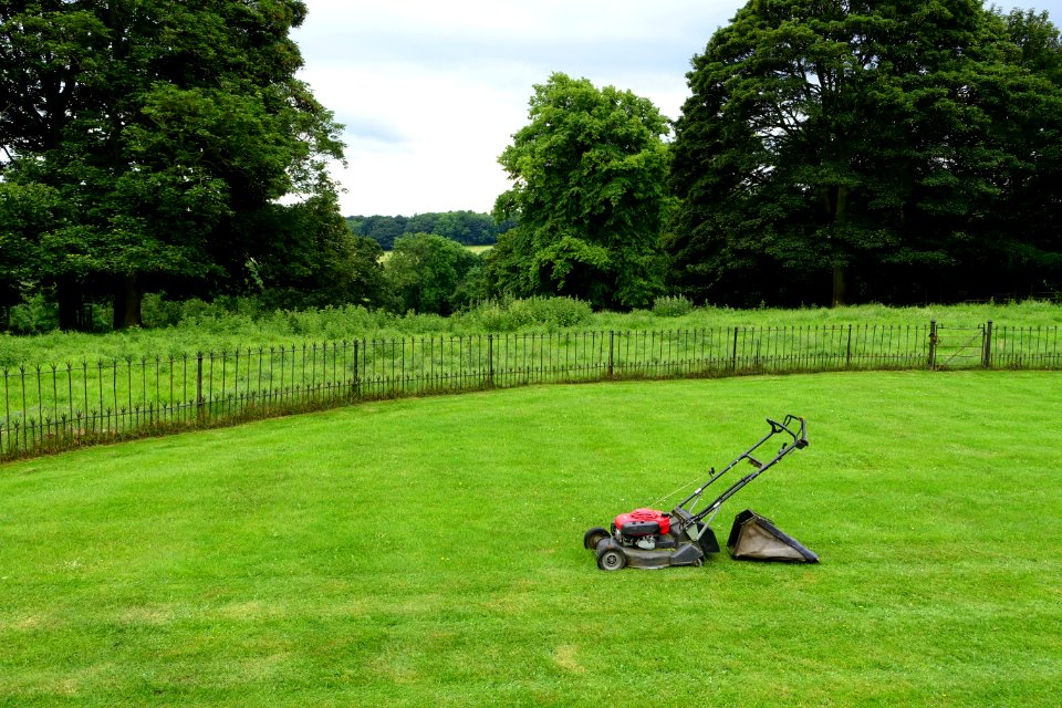 Lawnmower at rest - Renishaw Hall - Derbyshire, England - DSC02251