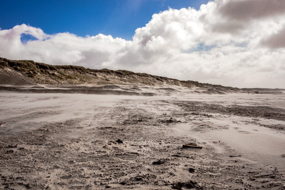 Sunshine muddy hillside
