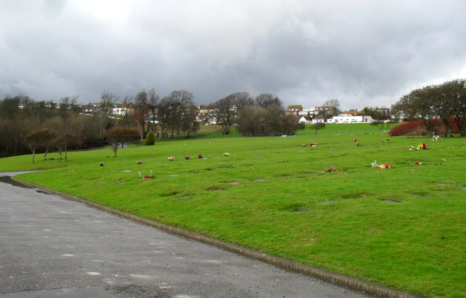 Lawn Cemetery, Warren Road, Woodingdean (February 2011) (General view from SE) (1)