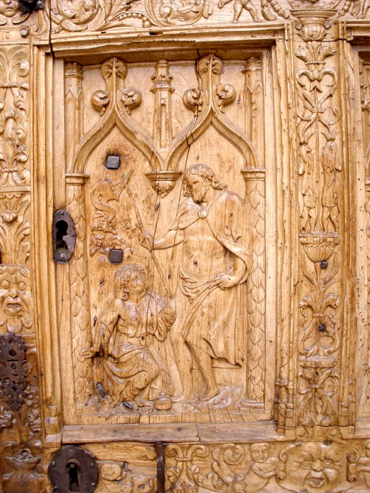 León - Catedral, fachada oeste, Portada de San Juan 4