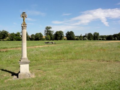 Le Bouchon-sur-Saulx (Mesue) croix de chemin et paysage
