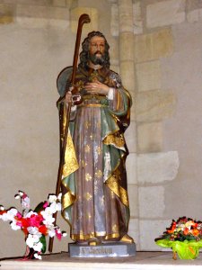 Le Barp (Gironde) église, statue St.Jacques le Majeur