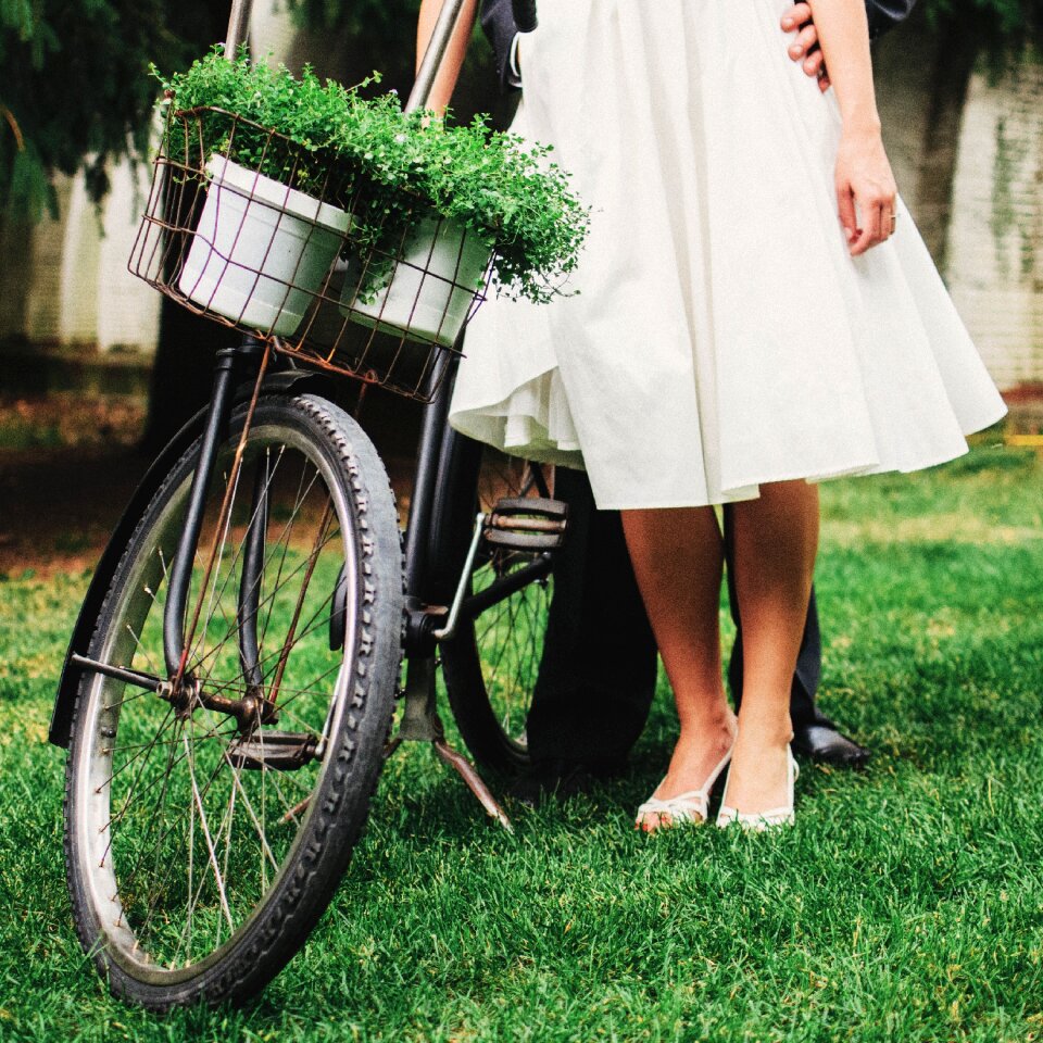Woman bike outdoor