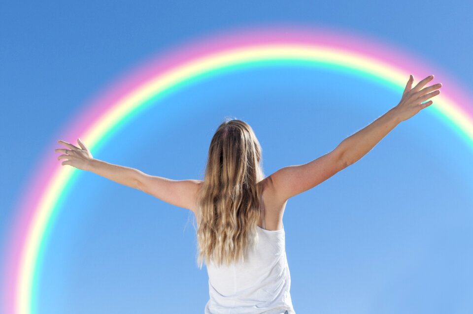In embracing rainbow