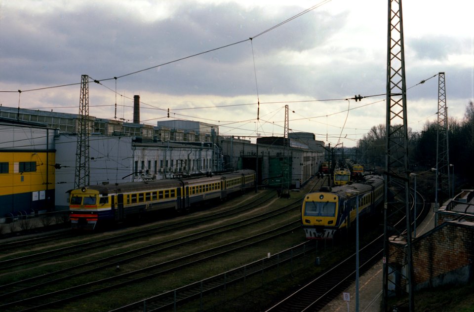 LDZ ER2 EMU in Vagonu Parks depot, Riga 2020-03