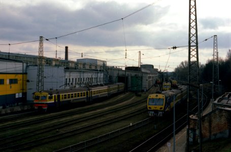 LDZ ER2 EMU in Vagonu Parks depot, Riga 2020-03