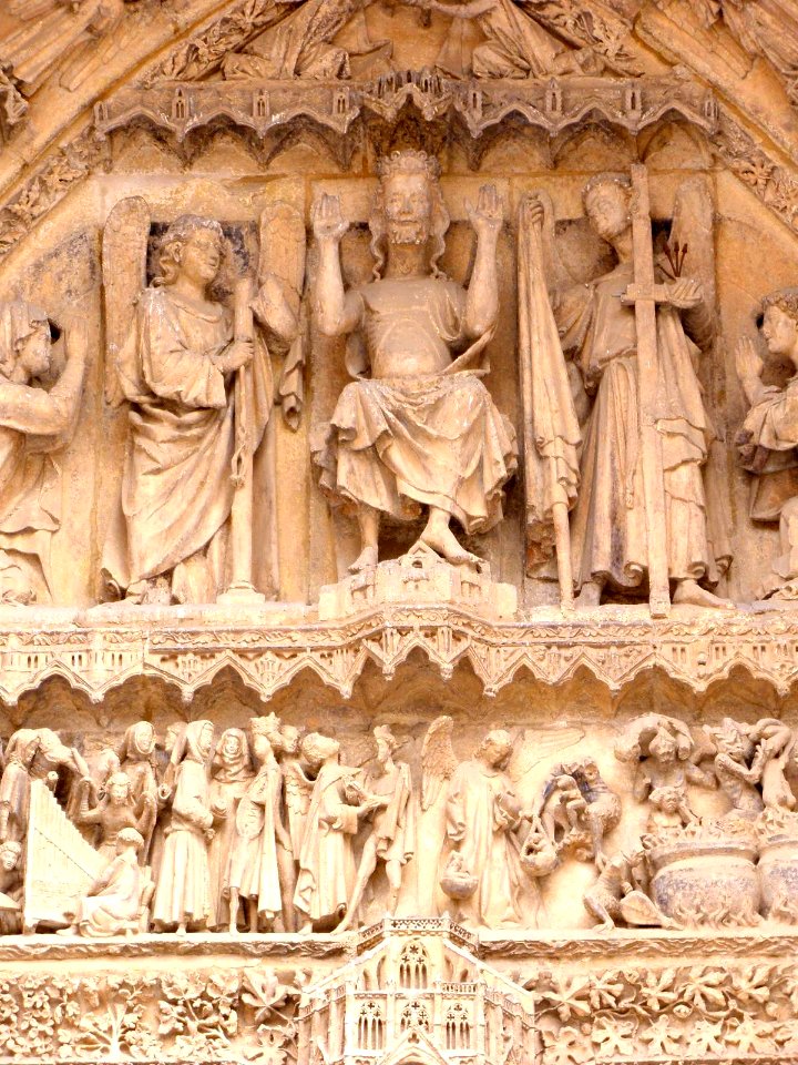 León - Catedral, fachada oeste, Portada del Juicio Final 07