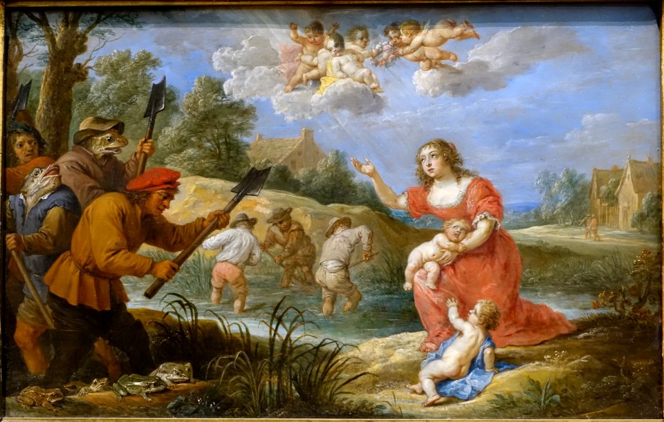 Latona and the Frogs, by David Teniers II, c. 1640-1650, oil on copper - California Palace of the Legion of Honor - San Francisco, CA - DSC02871