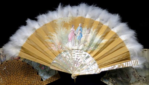 Late 18th century French silk fan, maker unknown, Dayton Art Institute photo